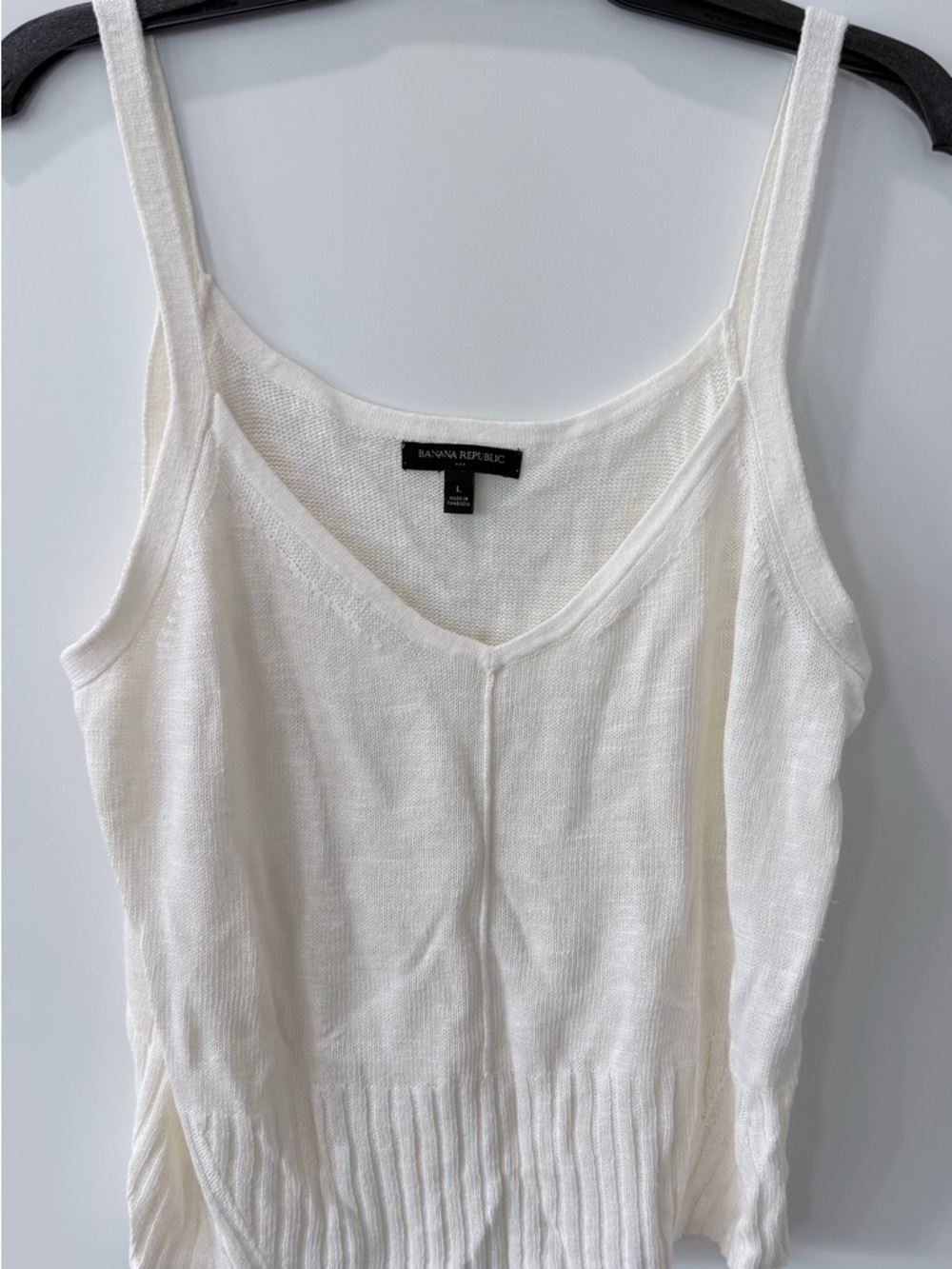 Banana Republic Cream Knit V-Neck Camisole
